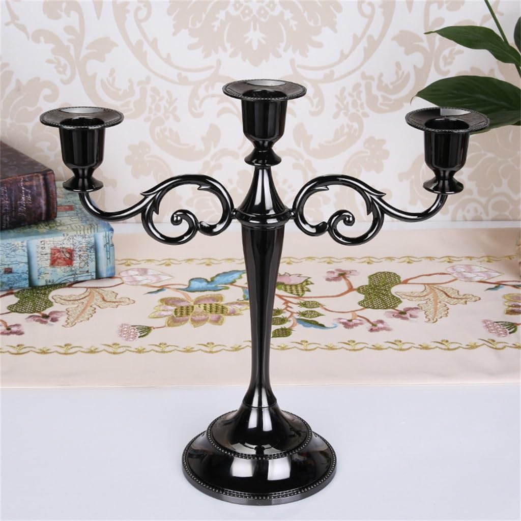 HTTGDGDH Three Headed European Candle Holder Ornament Vintage Candlelight Home Decoration,A-Size