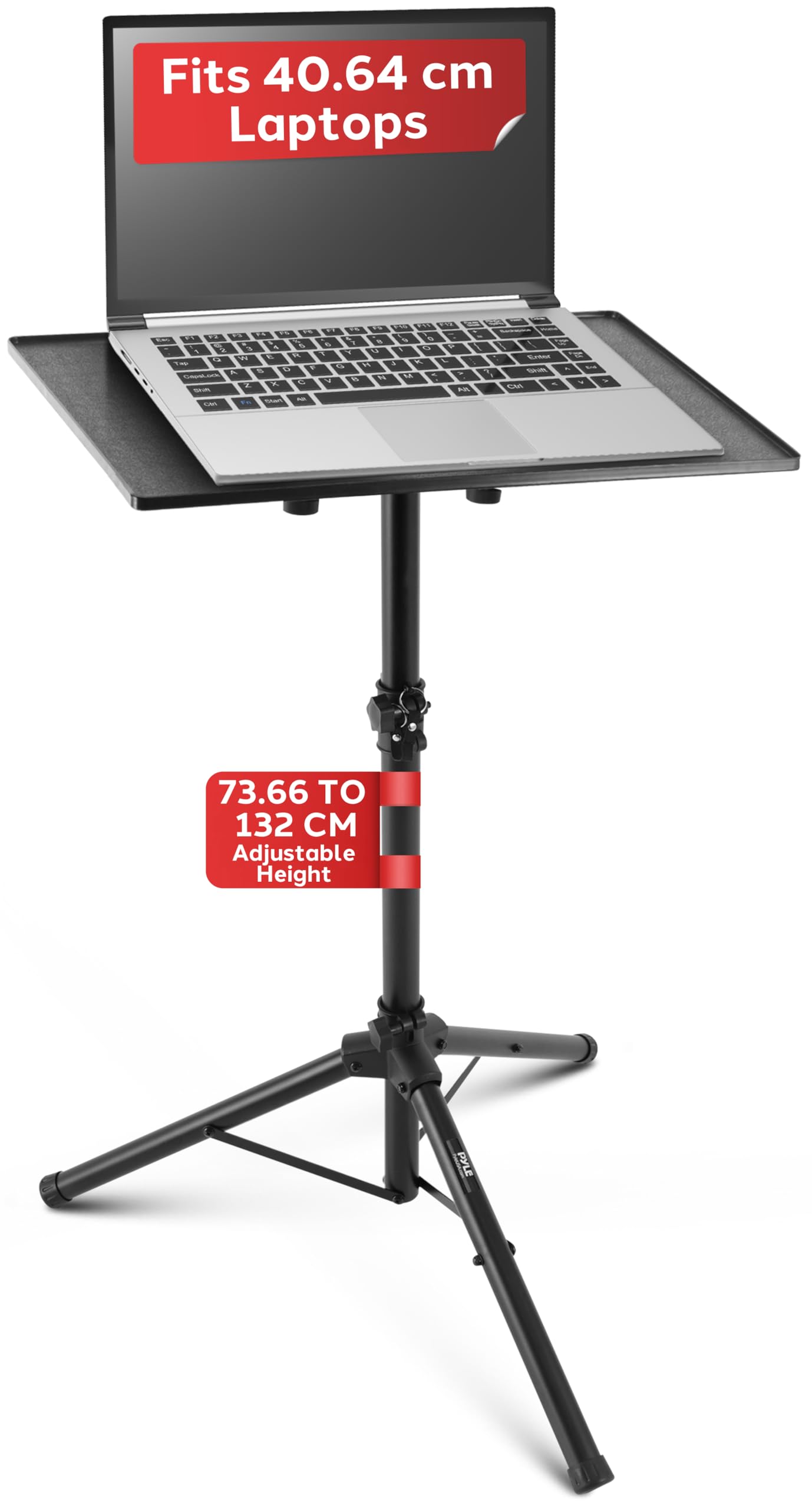 Pyle Laptop Tripod Floor Stand, Portable Projector Stand, Adjustable Height, For DJ, Home, Office, Studio