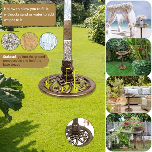 Rafetigt BB14007-S Bronze Birdbath Vintage Outdoor Accent Decoration.Bowl Bird Baths thumb #3