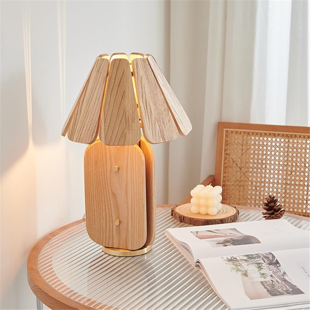 Lampa biurkowa Salon Sofa Lampa stołowa Retro Gabinet Sypialnia Dekoracja nocna(Natural)