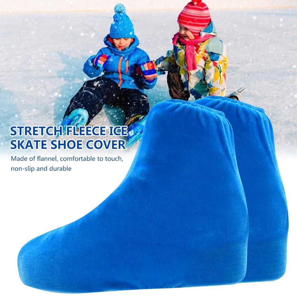 MiOYOOW Cubierta para botas de patín, cubierta de patín de hielo, cubierta de terciopelo elástico para botas de hielo y deportes de patinaje