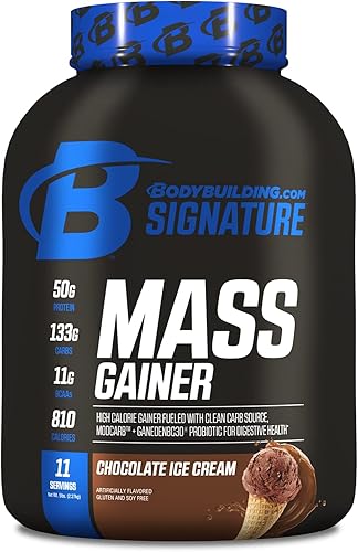 Bodybuilding Signature - Ganador de masa 1.76oz de proteína de construcción de masa Proteínas, calorías, grasas, probióticos e carbohidratos 5