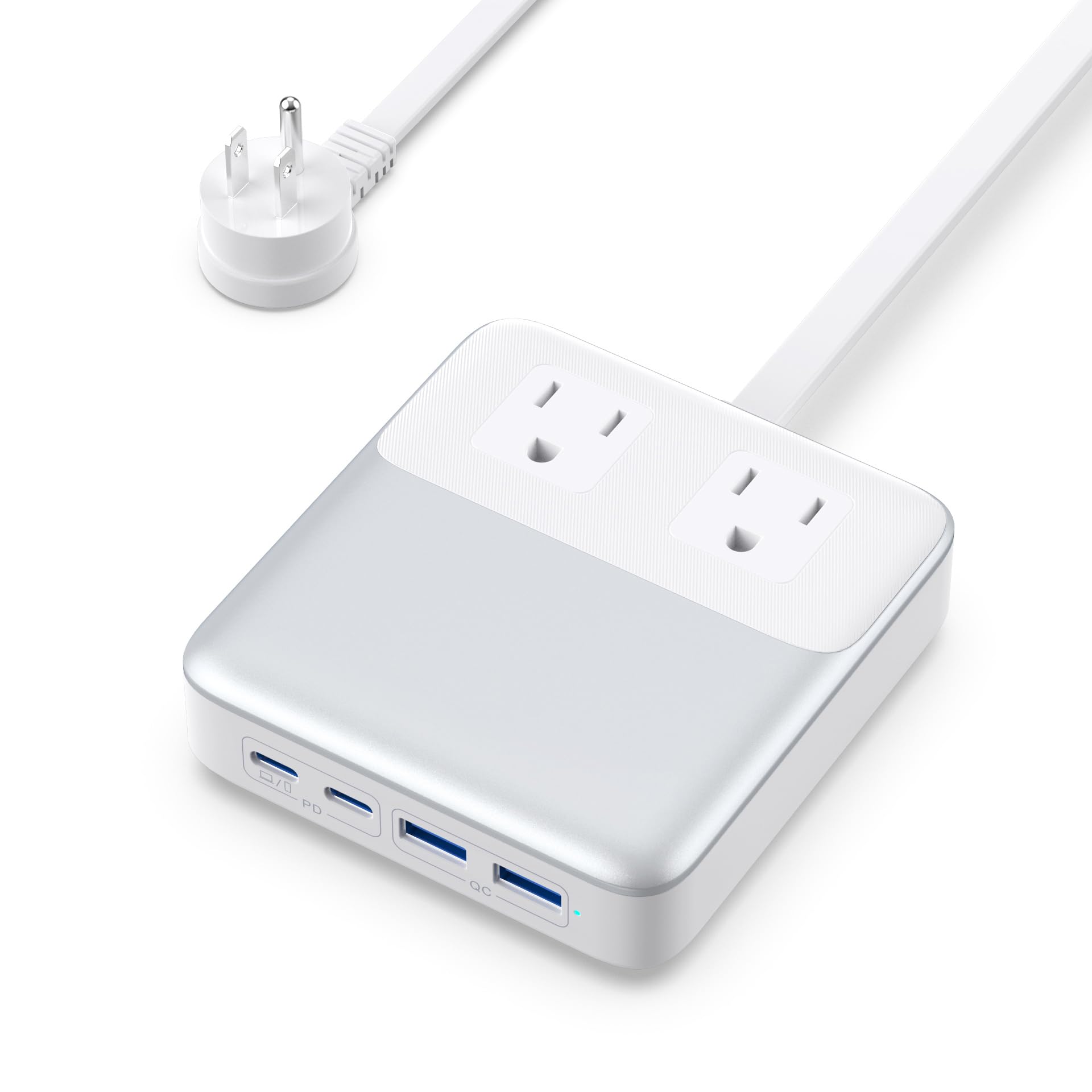 USB C Charger Block,135W GaN Fast Charging Station Hub,6-in-1 USB C Power Strip with 5ft Cord,2 AC & 2 USB A & C,PD 65W Laptop Charger for MacBook Air