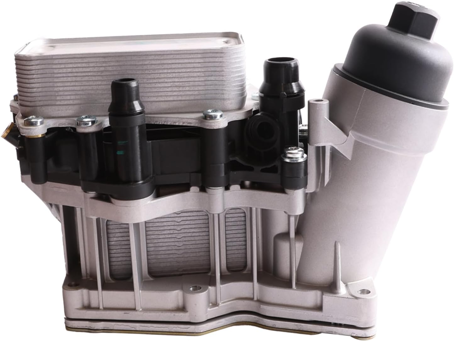 MITZONE Aluminum Oil Cooler Filter Housing Assembly Compatible with 2014-2018 N47 N57 BMW 740Ld X3 328d 535d Base xDrive X5 xDrive35d 3.0L 2.0L L6 L4 Diesel