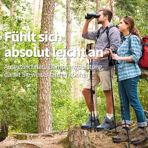 Xuanke Wanderschuhe Herren Wasserdicht Trekkingschuhe Damen Wanderstiefel Outdoorschuhe männer Bequem Leicht Bergstiefel für Camping (Grau, Erwachsene, Herren, 44, Numerisch, EU Schuhgrößensystem, M)