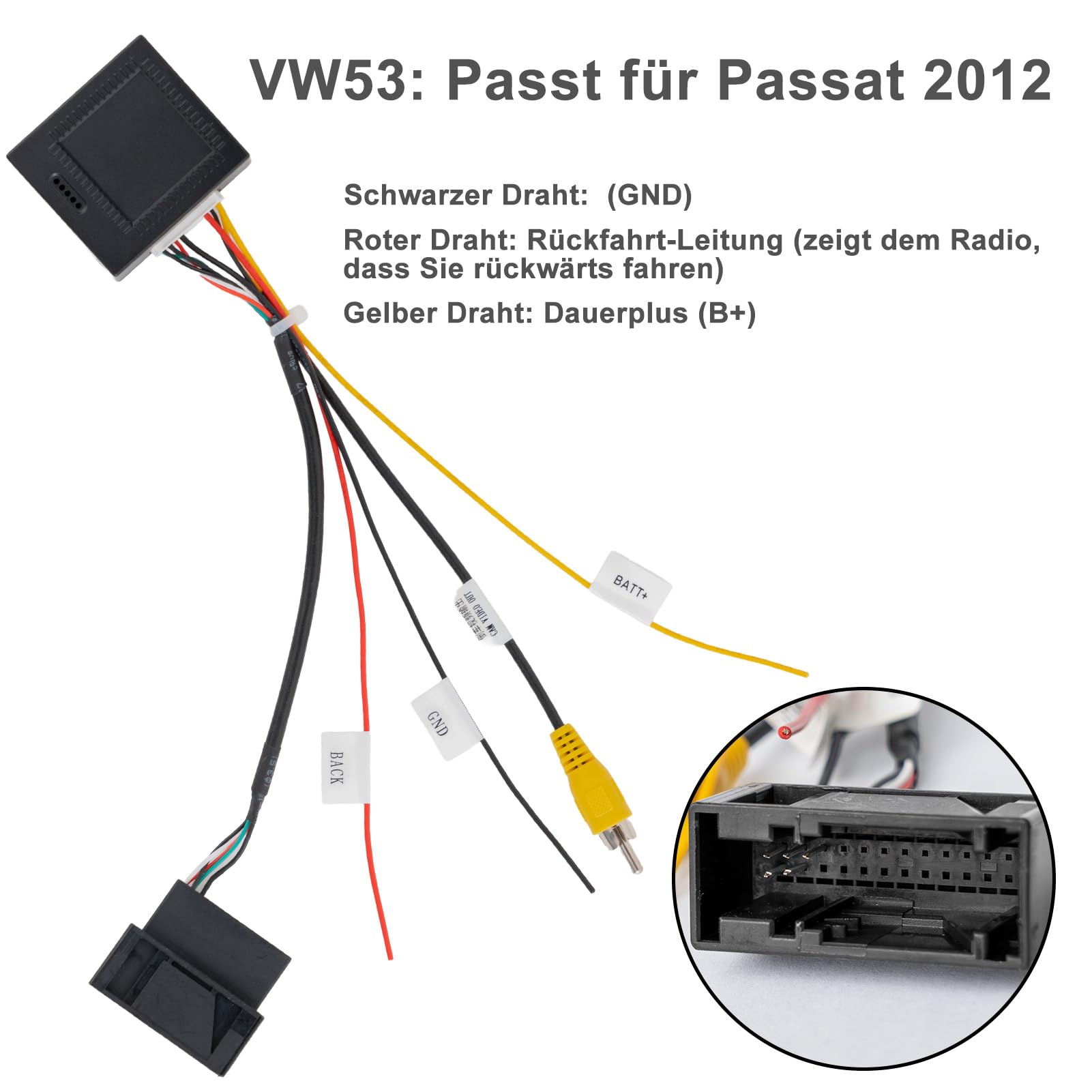 RGB Video Converter Box Adapter für Volkswagen Rückfahrkamera (G-RZ-VW53)