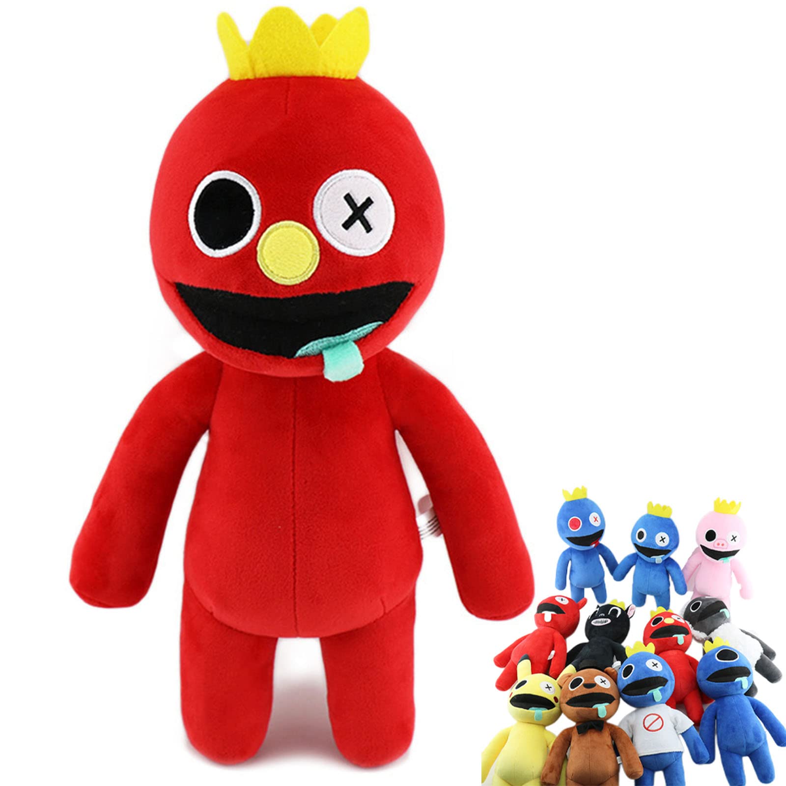 Rainbow Friends Roblox Doors Plush,Roblox Rainbow Friends Doors Game Plush Toy,Rainbow Friends Roblox,35cm Horror Roblox Plushy Christmas Halloween Birthday Gifts For Kids And Game Fan (2)