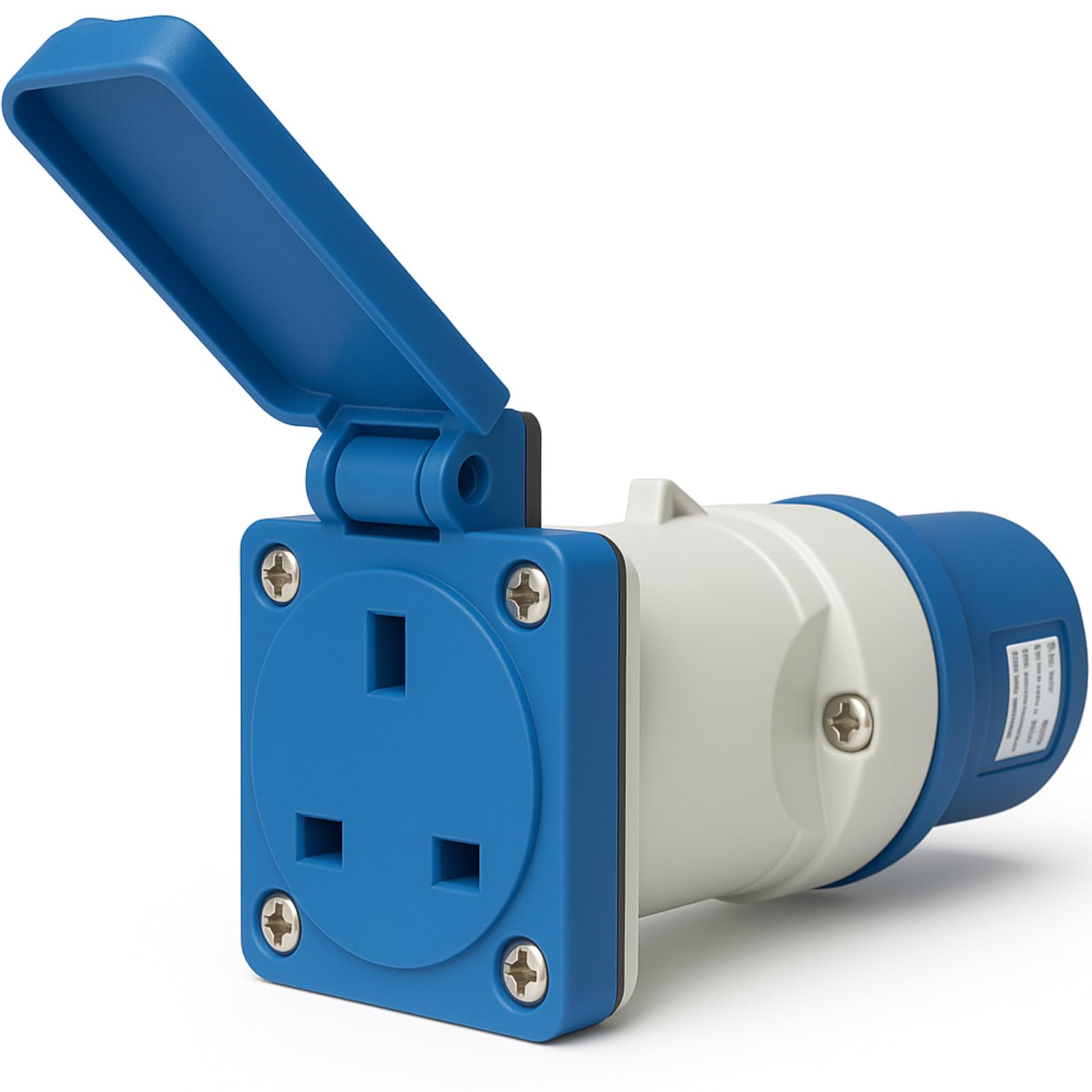 16A to 13A Plug Adapter with Hinged Cover – 3 Pin to UK Socket Camping Electric Hook Up for Caravans, Motorhomes, Catering Trailers & Generators-image-33
