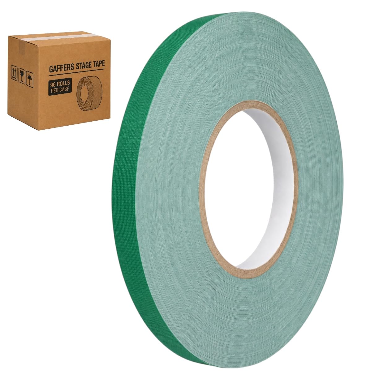 GGR Supplies CGT-80 Gaffers Stage Tape, Green, 1/2 in x 60 yd, 96-Pack
