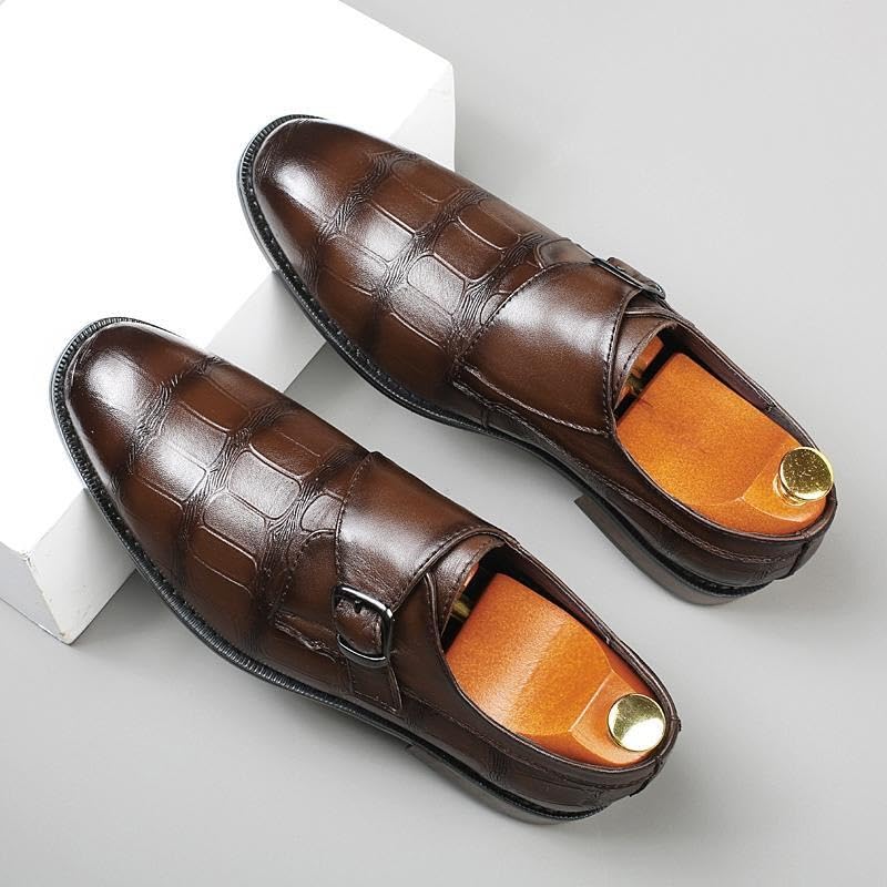 Men's Business Dress Shoes Handmade Oxford Shoe for Men Hasp Formal Leather Shoes for Men Men's Slip on Dress Loafers2