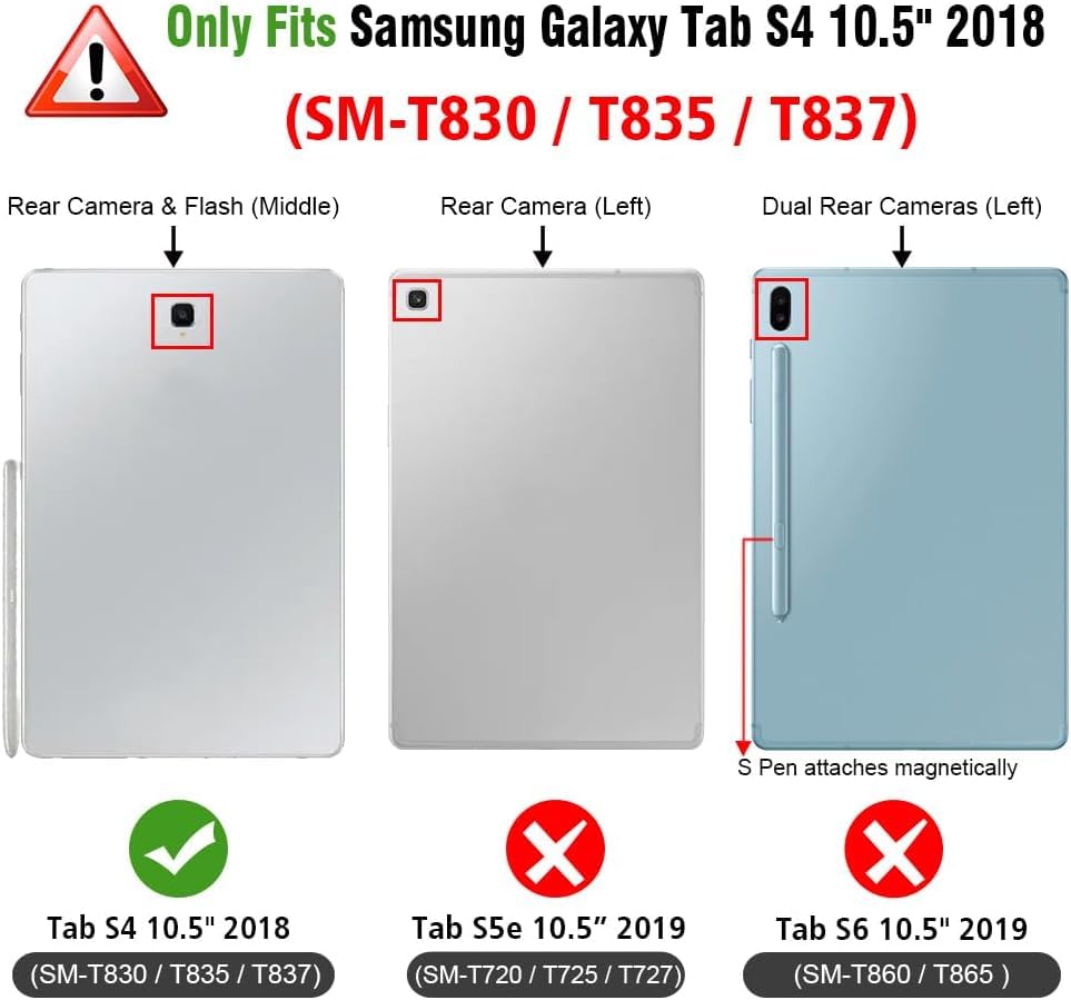 Housse Samsung Galaxy Tab S4 10.5 multi-angle pour travailler en train ou café