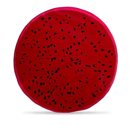DreamVio Round Cushion/Foam Cushion Velvet Fabric Suitable for Wheelchair, Car Seat, Home, Outing Purpose (Multicolour, 14 x 14 inch) Design 50