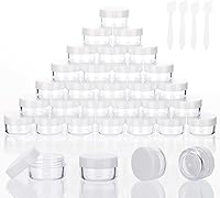 Vista 11 de Contenedores de muestra de 5 gramos con tapas, 50 frascos de muestra de 5ML, recipientes vacíos para cosméticos con tapas, pequeños contenedores