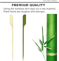 Vista 3 de HOPELF Pinchos de paleta de bambú de 7 pulgadas para cócteles, brochetas de frutas, barbacoa, cocina, parrilla, barbacoa. Púas de madera, más