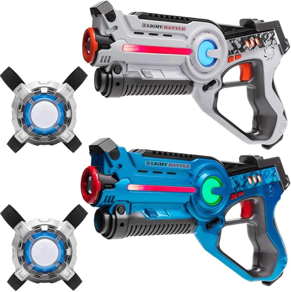 Light Battle Active laser gaming set - 2 Infrared guns (white, blue) + 2 Active Vests - LBAPV22234