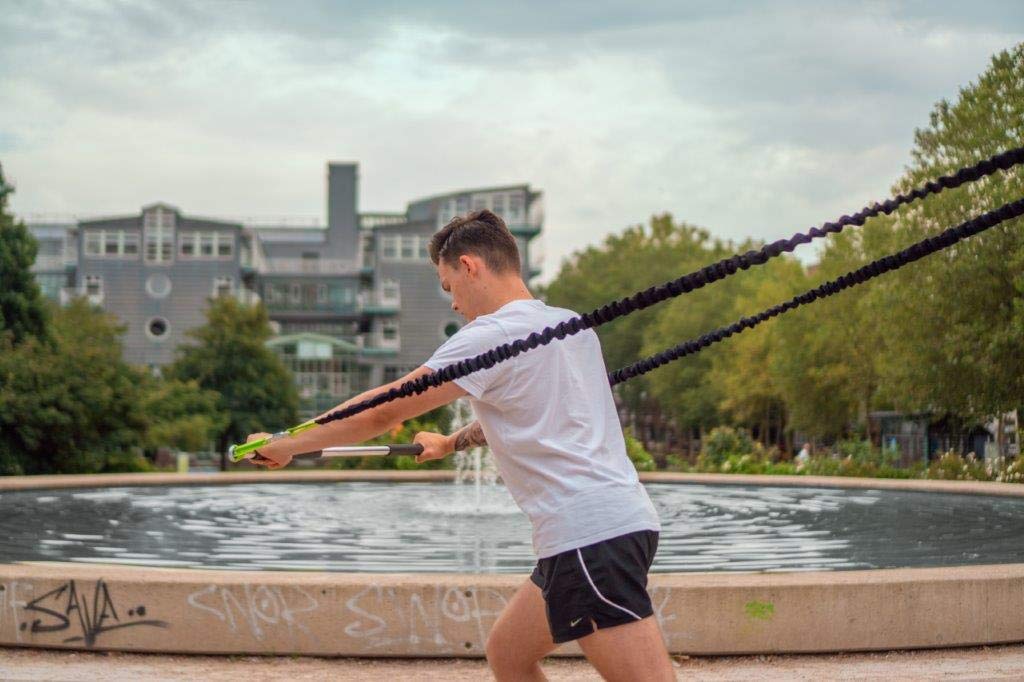 Body Cross Rip Trainer Barre | Innovation Démontable en 3 Pièces de L'Allemagne | Convient dans N'importe Quelle Sac de Sport | Haute qualité | Clé en alu Massif Fabriqué en Allemagne