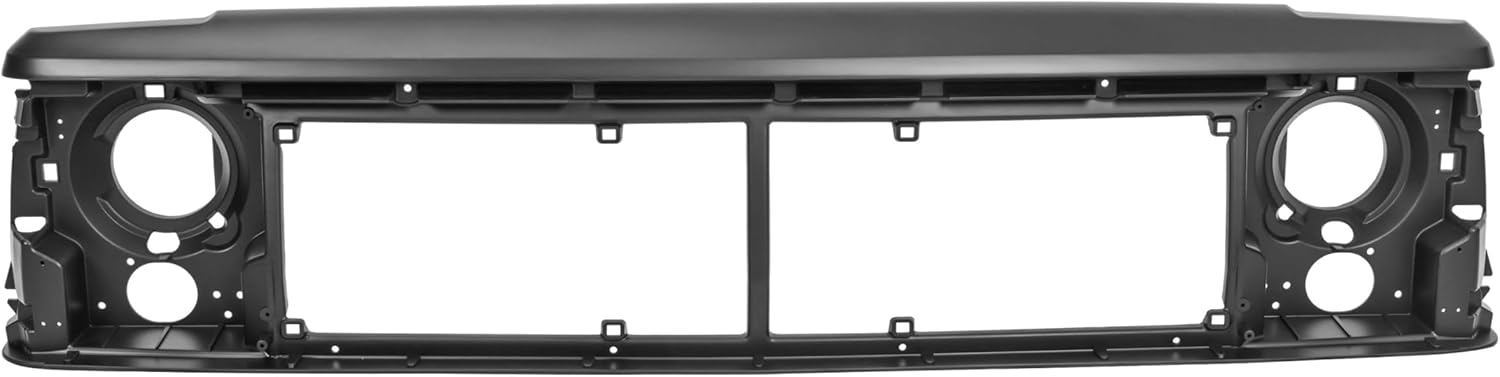 HECASA Header Panel Compatible with 1991-1996 Jeep Cherokee Comanche Replacement for 55294926 CH1220107 Black Grille Headlight Mounting Panel