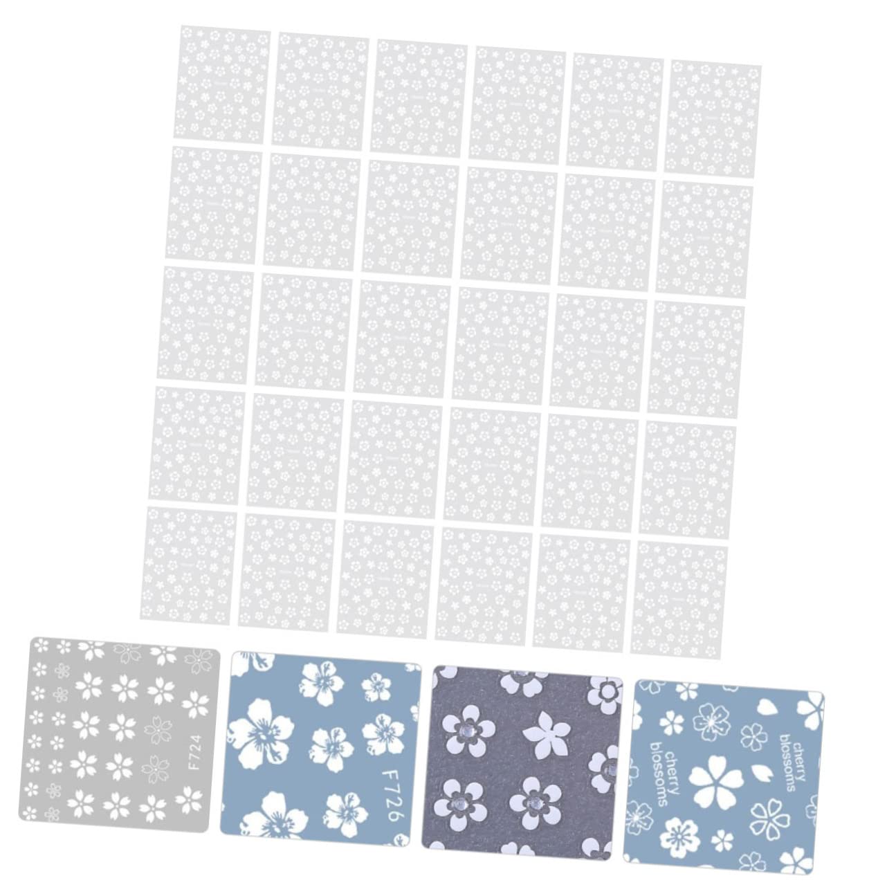 VALICLUD 5 Set Adesivi Per Unghie Fiori Giapponesi Nail Art Stickers Per Decorazioni Manicure Facili E Pratiche 30 Fogli*5