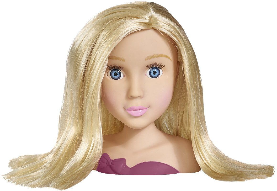 Simba 105560145 Steffi Love Girls Głowa do stylizacji, 19 cm, dołączone spinki i gumki do włosów, odpowiednia dla dzieci od 5 lat.