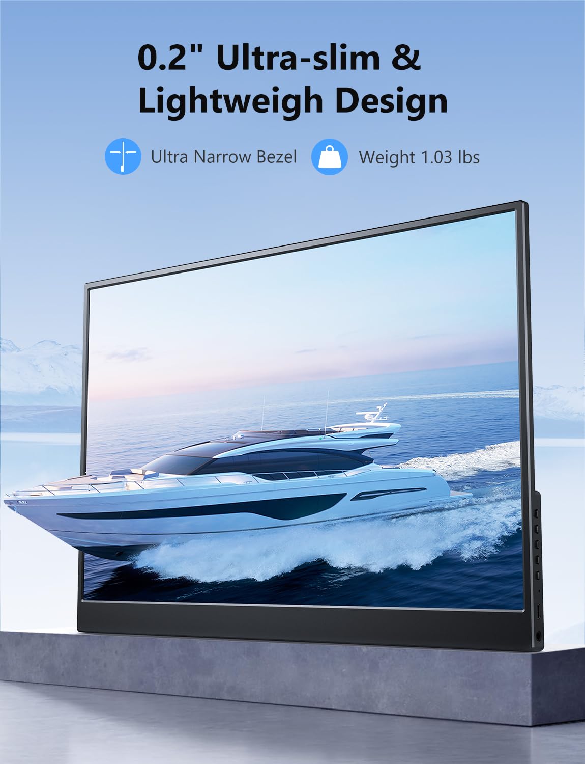 Portable LCD Monitor, 14" 2K Laptop Screen, Lightweight Dual USB C HDMI Second Gaminig Display with Speakers, Travel Monitor for PS4/5 Xbox Switch MAC PC Phone 14 61wDMvvCIBL. SL1500