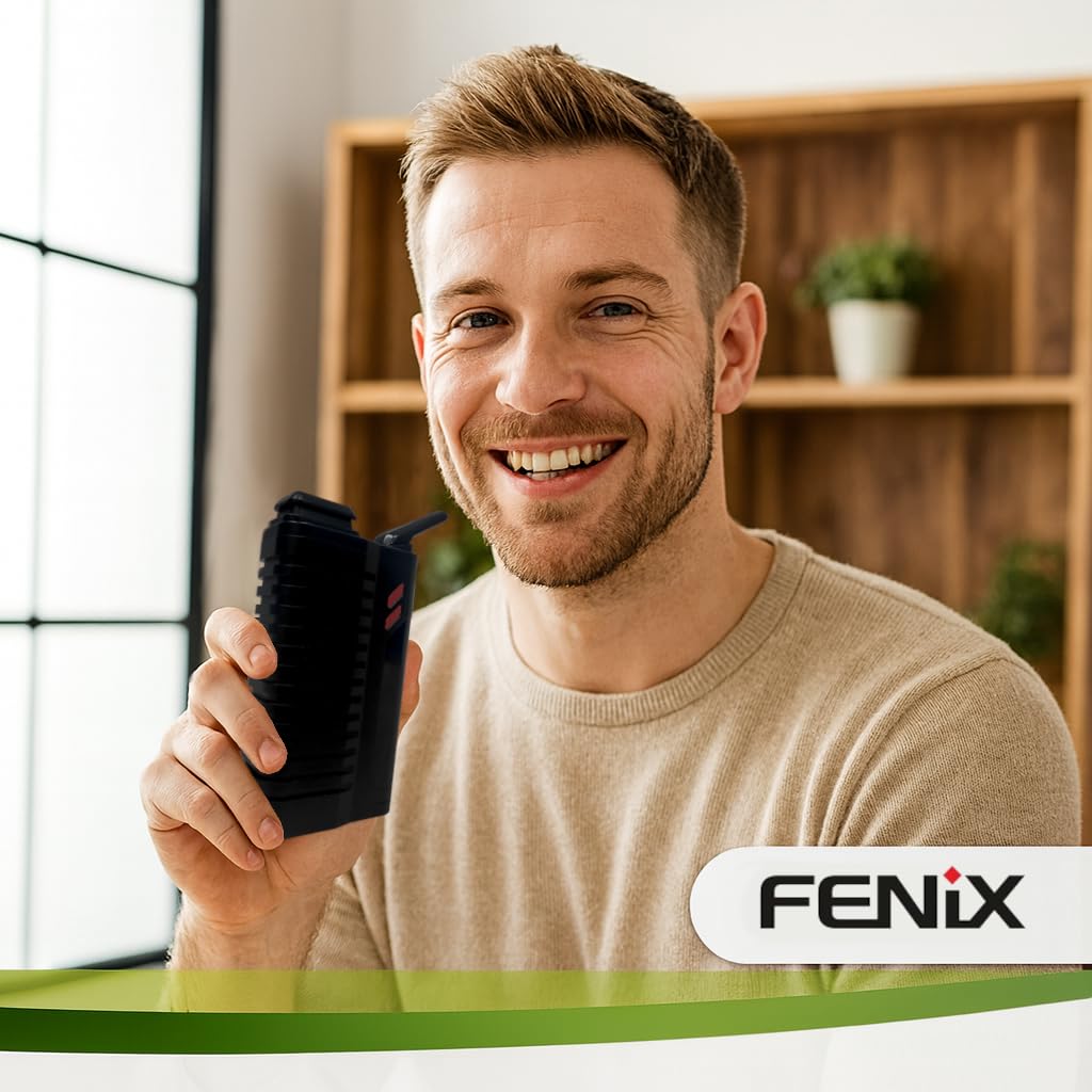FENiX 2 MAX Vaporizer mit Konvektion für Kräuter & Extrakte *Schwarz* | Titankammer | 4800-mAh-Akku | hohe Dampfqualität | 160 bis 221 °C | OLED-Display | kurze Aufheizzeit | USB-C