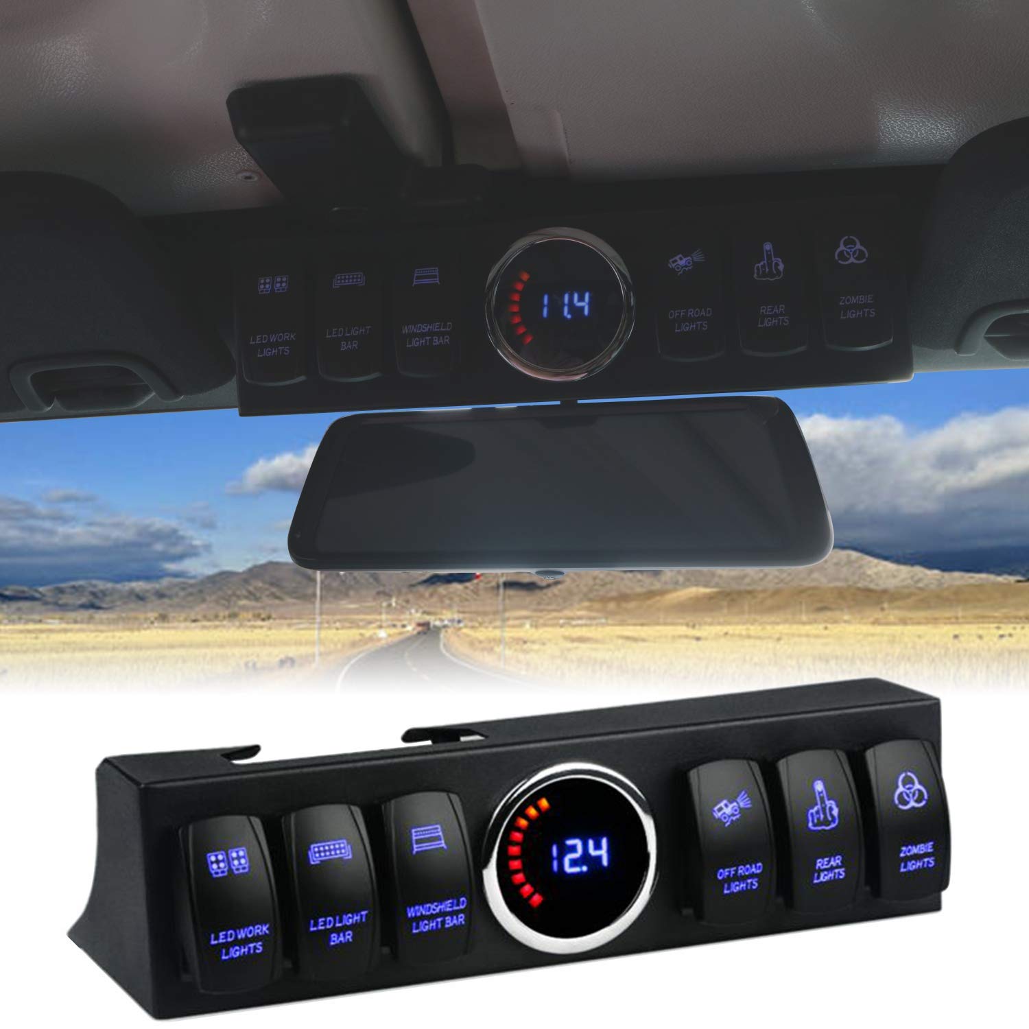 Buy LONGSUN Multifunction 6 Gang Rock Switch Panel Control System for