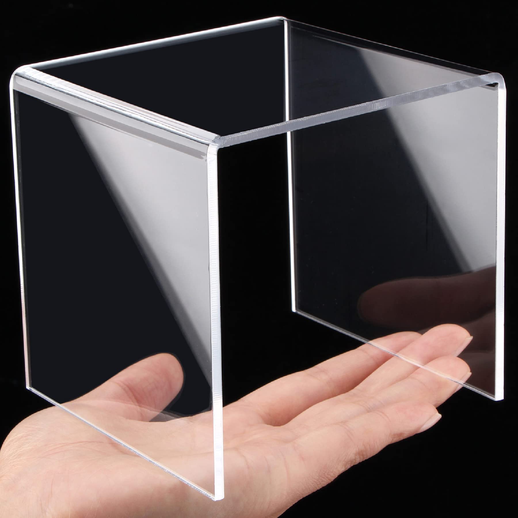Goabroa Acrylic Risers for Display, Clear Cube Candy Buffet/bar Risers (6 Pieces) Treat Table Stands Birthday Parties Anniversaries Dessert Decorative
