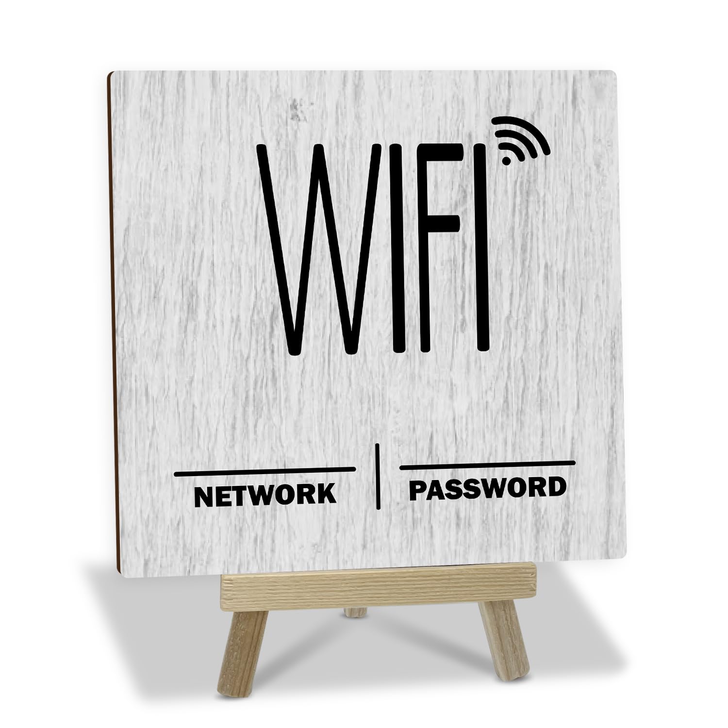 WiFi Password Sign WiFi Sign Table Centerpieces, Meaningful Wood Signs With Stand, Desk Decor Table Decoration for Home Office Living Bedroom Shelf -