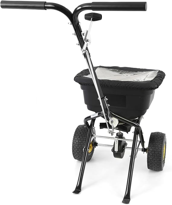 Spyker Lawn and Handheld Spreader Kit: Pro-Series 50 Pound Broadcast Spreader with 5 Pound Handheld Spreader Kit