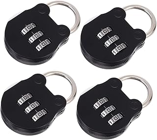 FUOYLOO 4 Pcs Locker Lock Mechanic Tool Box Outdoor Combination Lock Mini Locker Suitcases Locks Backpack Locks Padlock Small Lock for Locker Password Lock Combo Padlock Metal Notebook