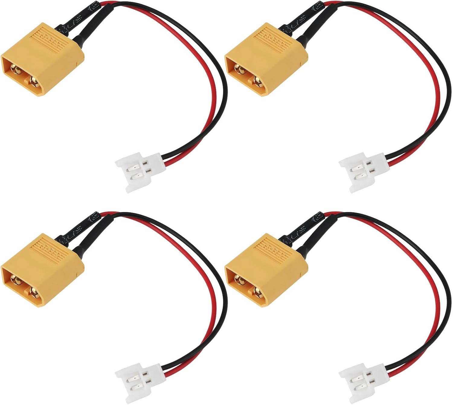 Create idea 4Pcs XT60 Male to Molex 51006 Male Connectors Adaptor for RC Boat Car Plane, 10cm 26 AWG Wire