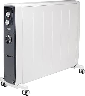 Dimplex FuturRad 3kW Portable Radiator, Quiet Oil Free Smart Column Heater, Freestanding Electric Plug In Compact Electric Heating Unit with Thermostat & Timer – White