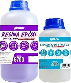 Resina Epoxi Baixa Espessura Para Artesanatos Ohana 1kg