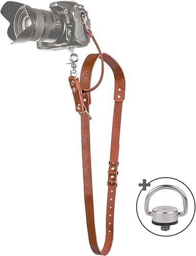 C Coiro Leather Camera Strap for One Camera Professional Single Leather Harness Shoulder Strap Quick Release