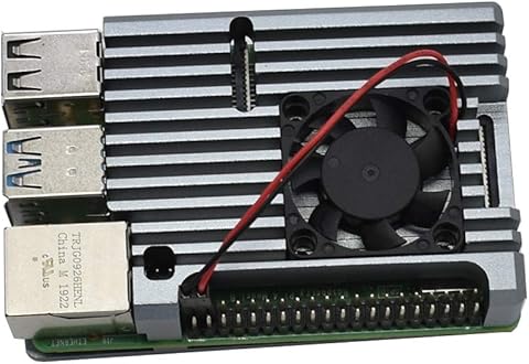 Wivarra para Raspberry Pi 4 Modelo B 2G Kit con Gris CNC AleacióN de Aluminio Funda Protectora Ventilador RefrigeracióN 5V 3A AlimentacióN para Raspberry Pi 4B Enchufe de la UE Informática,Componentes,Dispositivos externos,Cajas de ordenador de sobremesa