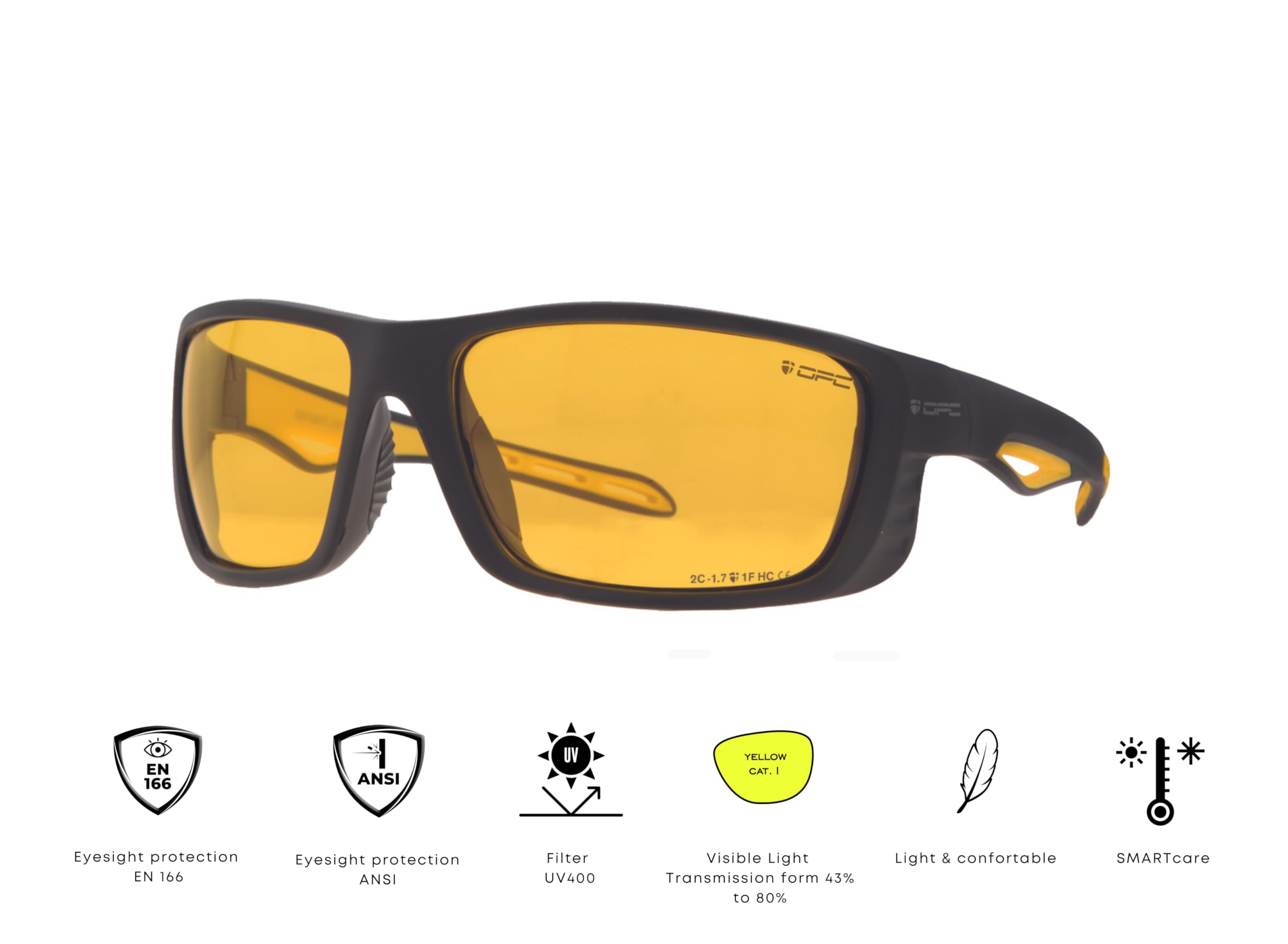 OPC TACTICAL EVEREST Shooter Taktische und Schutzbrillen, Schießsport, Schiessbrille für Sportschützen, Safety Glasses, Sportschützen, Airsoft Schutzbrille, Fahrradbrille