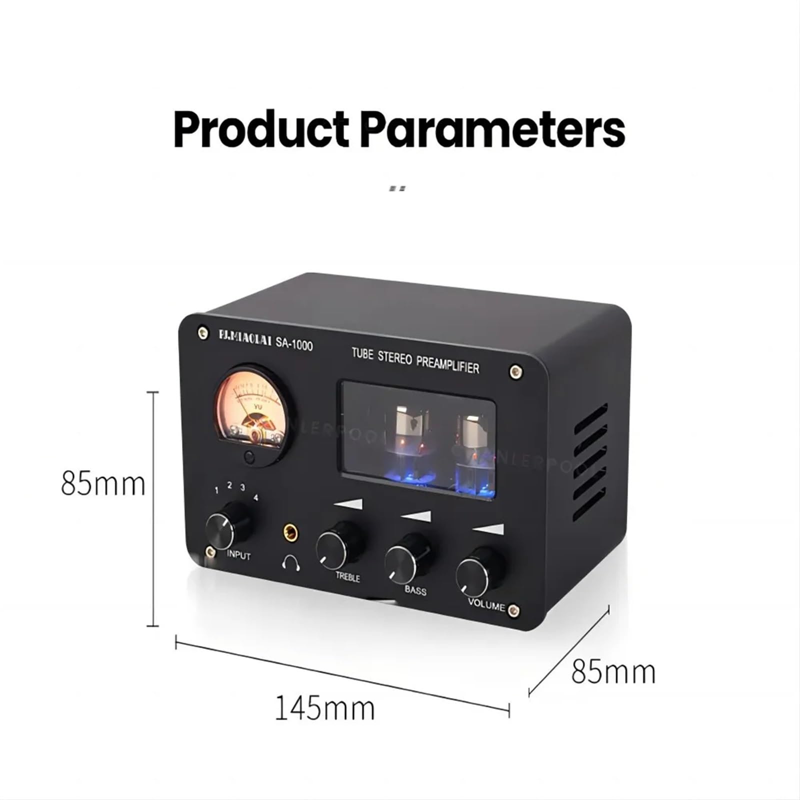 Preamplificatore valvolare 6H3N Amplificatori Preamplificatore valvolare HiFi Bile Buffer Amplificatore audio Altoparlante Amplificatore audio Home Theater 2 Canali per auto(Noir)