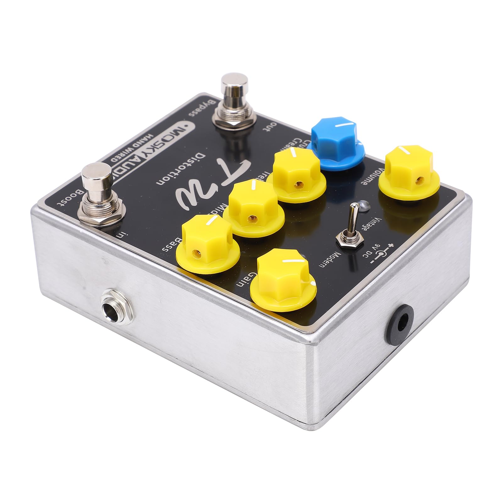 Pedale Effetto per Chitarra Distorsione Ad Alto Guadagno True Bypass per Musicisti Black Metal Regolabile 1 X