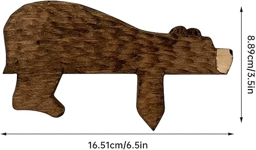 Miniatura 6 de Escultura de oso de madera para puerta, escultura en tu esquina, estatua creativa para el hogar, decoración de pared, adorno de resina para jardín,
