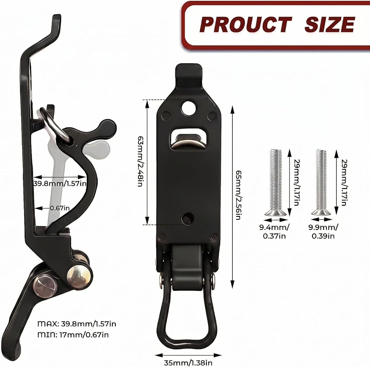 Truck Shovel Holder Mount - Axe Rack Wall Mount Tool Clamp（2 Black） | Heavy Duty Rubber Quick Release Clamps for Jeep, Truck, Boat, Garage