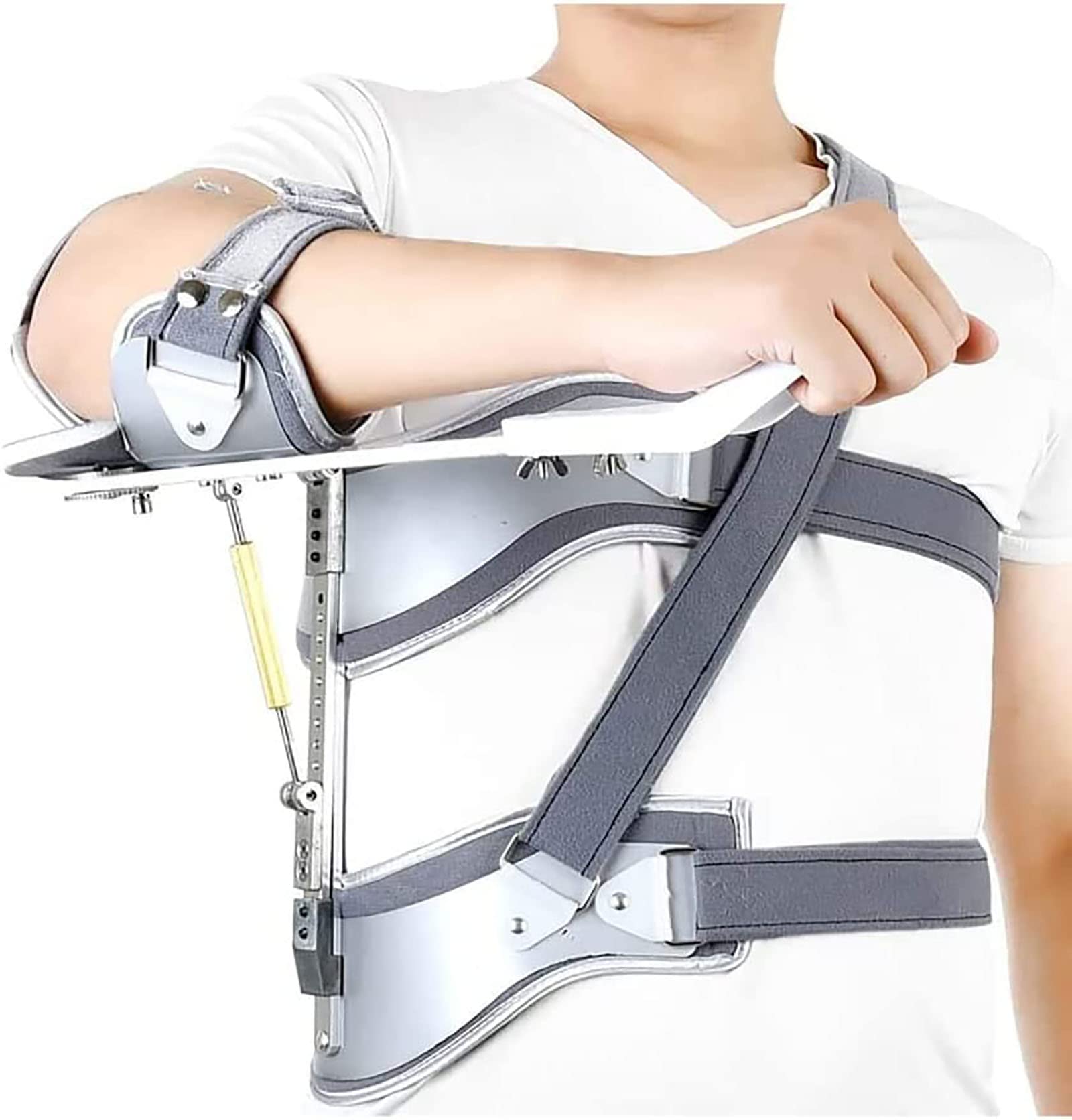 Soporte de abducción de Hombro, Soporte de fijación de abducción de Hombro Ajustable Inmovilizador de órtesis de Hombro Fractura de húmero Soporte de articulación de Hombro Cabestrillo de b