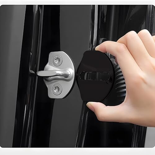 Miniatura 6 de Compatible con Tesla Model 3 2016-2023 - Cubierta de bloqueo de puerta de automóvil para modelo Y, cubierta de tope de puerta con protector de acero