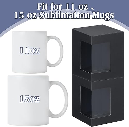 Miniatura 4 de Harloon 24 cajas de tazas para regalos, taza de café, caja de regalo para tazas de sublimación en blanco, embalaje de 11 onzas, 12 onzas, 15 onzas,