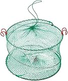 Minnow Crawfish Trap, Crab Trap, Collapsible Cast Net Fishing Nets Black Portable Folded Fishing...