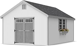 Little Cottage Co. 12x20 Colonial Williamsburg Shed with Operable Windows, Outdoor Wood Storage Do-It-Yourself Precut Kit