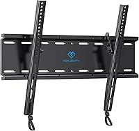 PERLESMITH PSMTK1 Tilting TV Wall Mount Low Profile for 23-60 Inch TVs up to 115lbs VESA 400x400 Fits 16" Wood Studs