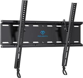PERLESMITH PSMTK1 Tilting TV Wall Mount Low Profile for 23-60 Inch TVs up to 115lbs VESA 400x400 Fits 16" Wood Studs
