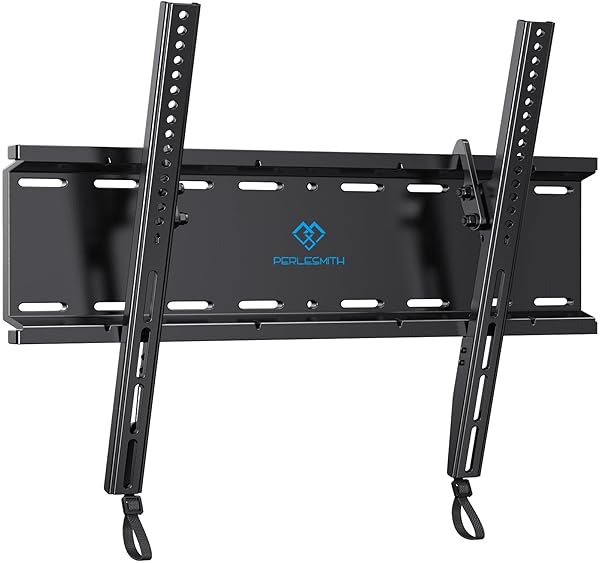 PERLESMITH Tilting TV Wall Mount Bracket Low Profile for Most 23-60 inch LED LCD OLED, Plasma Flat Screen TVs with VESA 400x400mm Weight up to 115lbs, Fits 16" Wood Stud