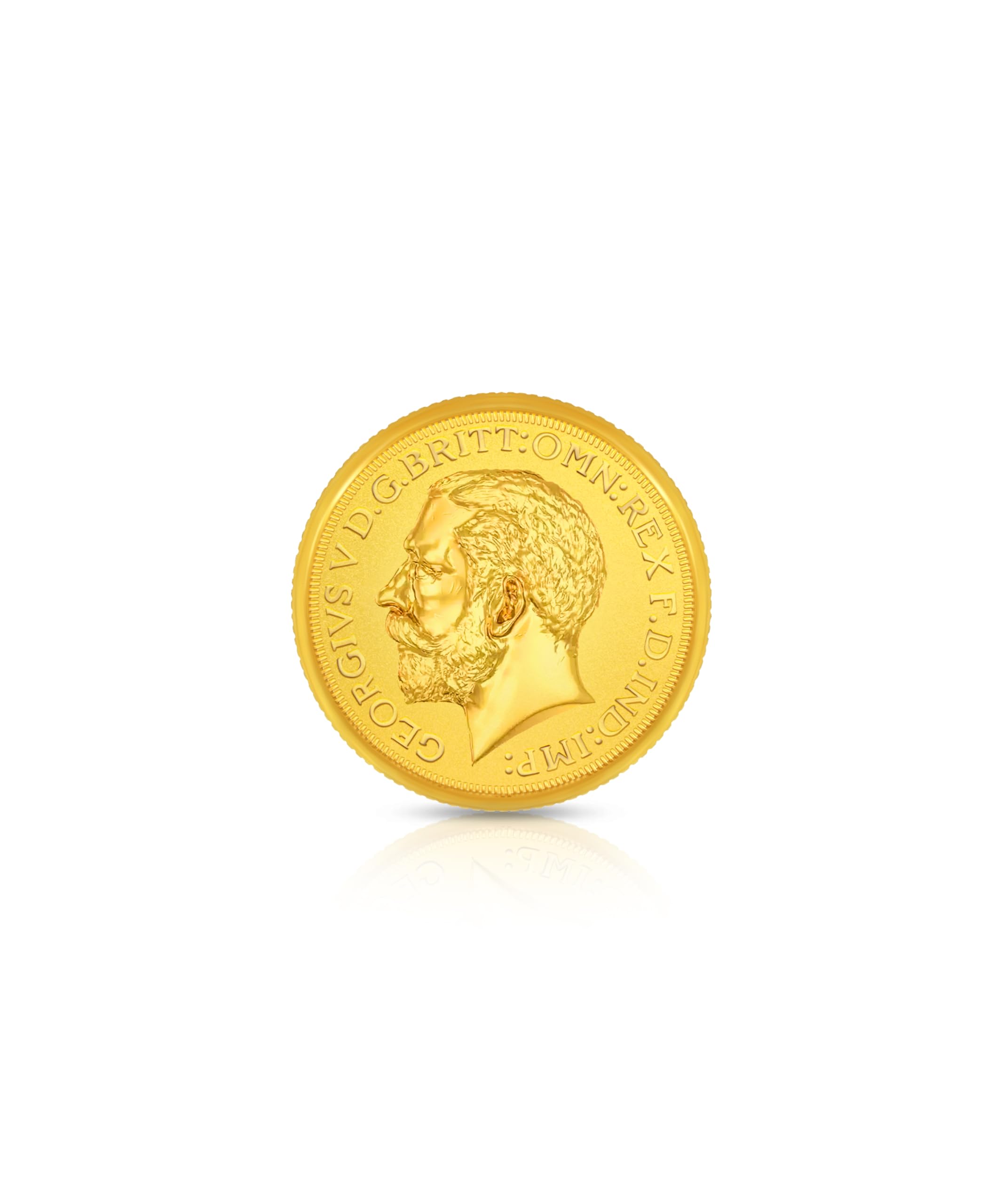 Jewels BIS Hallmark 22K George Head Gold Coin 1 g