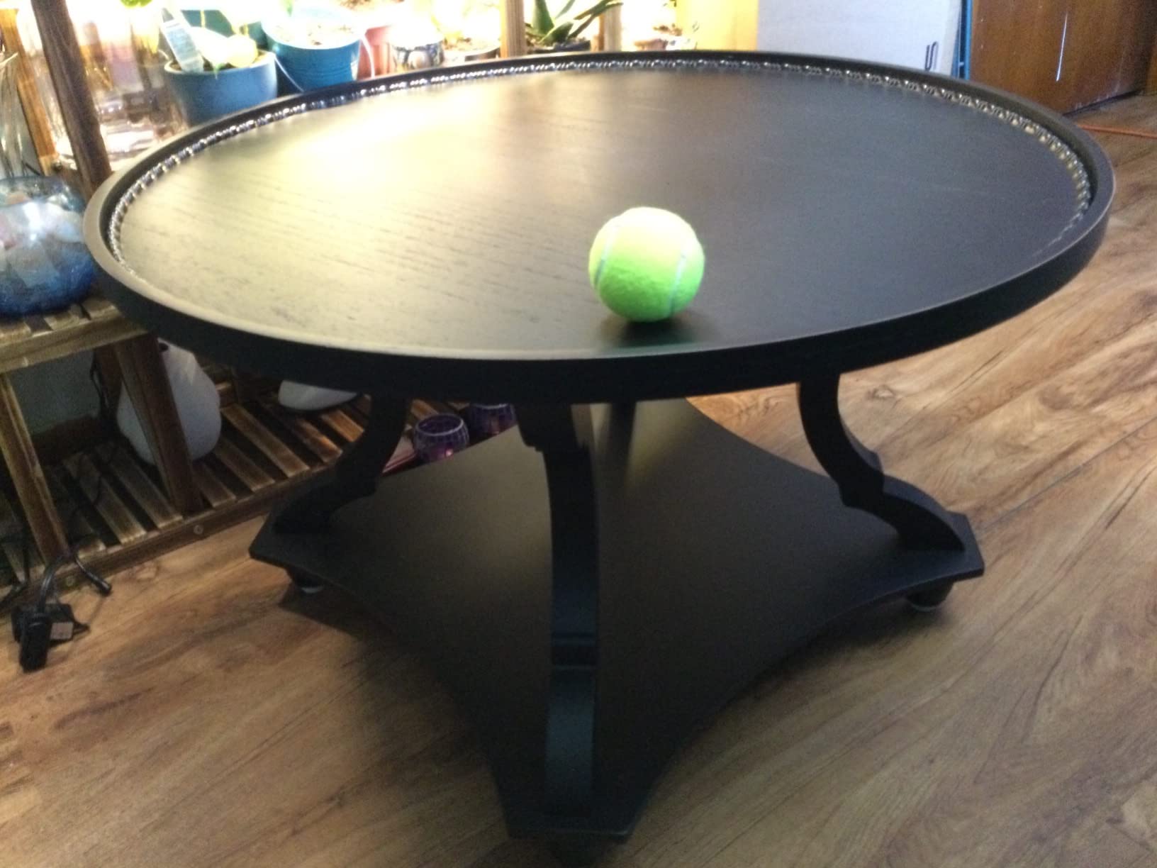 $28/mo - Finance Wnutrees Farmhouse Round Coffee Table,Wood Tray Top ...